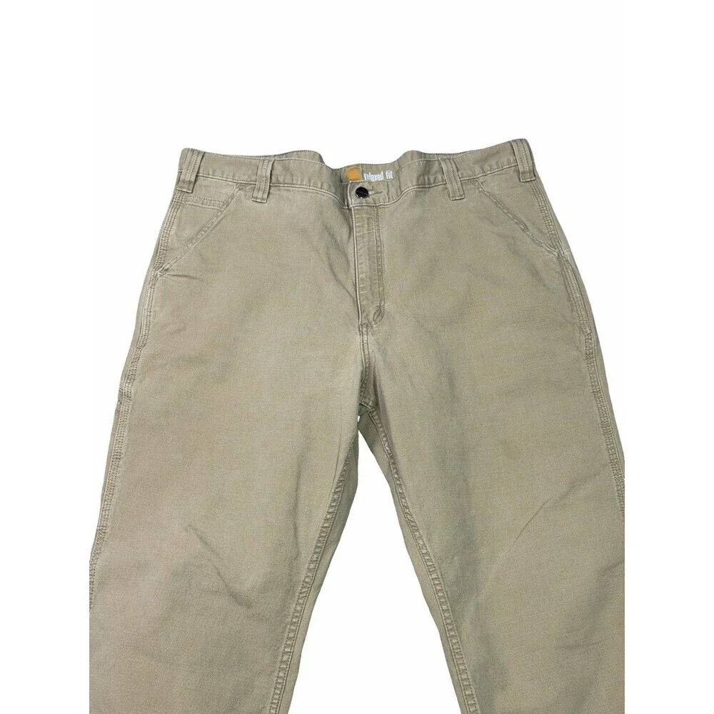 Carhartt Pants Mens Tag 42x30 (41x30) Canvas Relaxed Fit Straight Leg Workwear